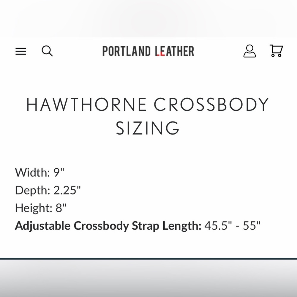 Portland Leather Goods Hawthorne crossbody veg tanned leather like new - Picture 13 of 13